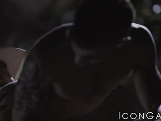 Cock hungry Casey Everett banged bareback after outdoor BJ